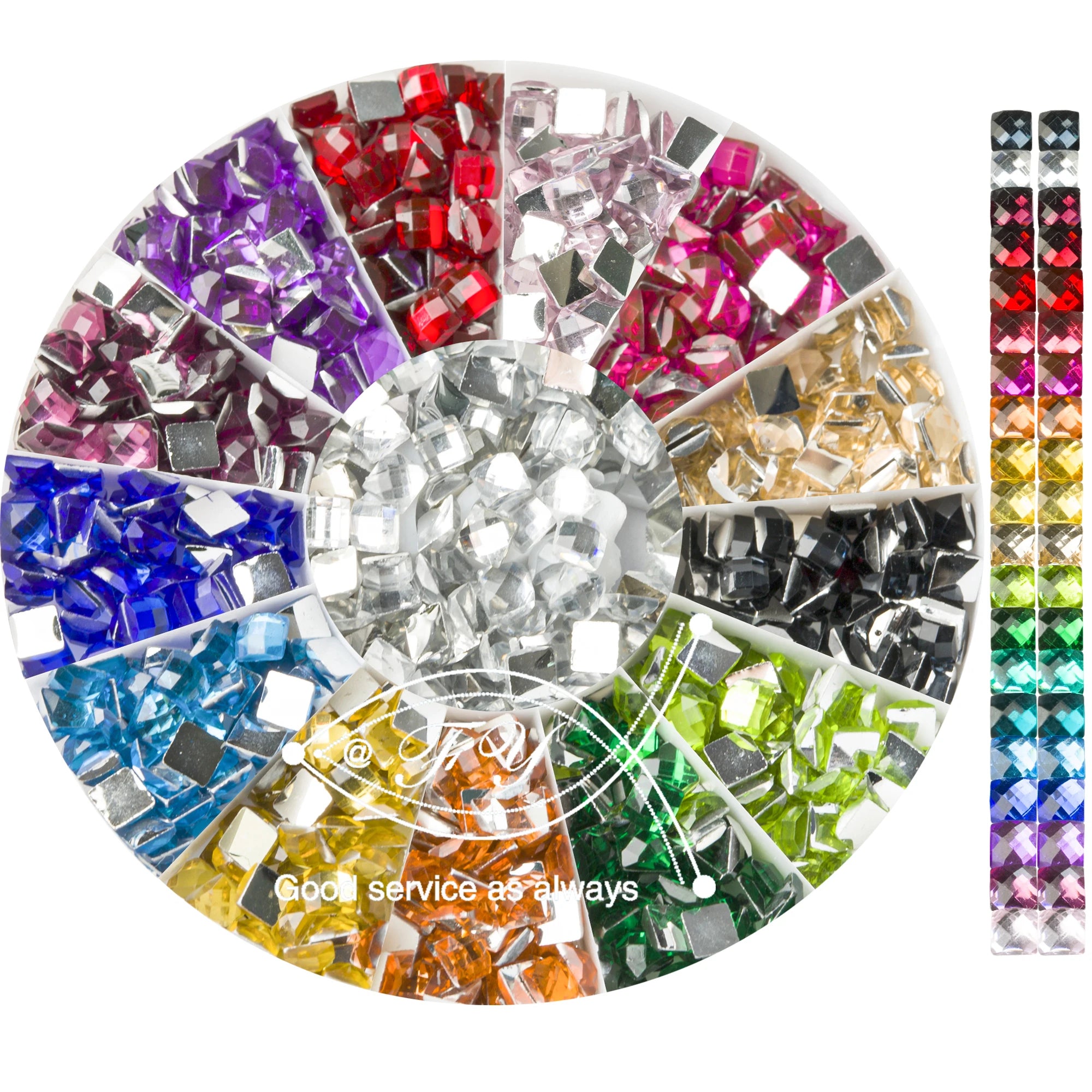 E104 1000pcs/Bag Diamond Painting Accessories Square Rhinestones for Makeup Diamond Art Accessories Tools Diamond Painting Beads