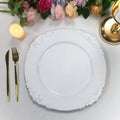 Hot Sales 13 Inch Eco-Friendly White Decorative Under Plastic Charger Plates for Wedding Parties and Banquets