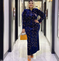 CCY Fashion Custom Muslim Abaya Velvet Long Maxi Dubai African Glitter Rhinestone Women Islamic Dress Abaya