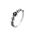 Fashion Retro Tail Finger Ring 925 Sterling Silver plum Blossom Ring Personalized Christmas Gift