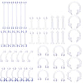 Mix Style 50pcs 14G 16G Acrylic Body Piercing Jewelry Nose Rings Lip Tongue Eyebrow Tragus Earring Navel Ring Industrial Barbell