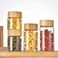 50ml 60ml 90ml 100ml 120ml Coffee Bean Wide Mouth Storage Small Glass Mason Jars With Airtight Bamboo Lids