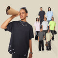 2025 Hot Sale Men's 100% Cotton Eco-Friendly Anti-Shrink Casual Oversized T-Shirt 310GSM Streetwear Short Sleeve Acid Wash