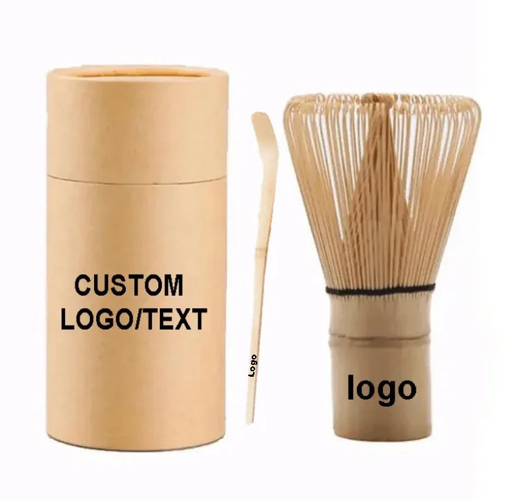 Custom Matcha Accessory Traditional Chashaku Tea Spoon Japanese Matcha Stirrer Chasen Handcrafted Bamboo Matcha Whisk Set