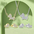 Fine Jewelry Sets Handmade Jewelry Silver 925 Rhodium Plated Dog Motif Animal Jewelry Set Hypoallergenic Factory Direct