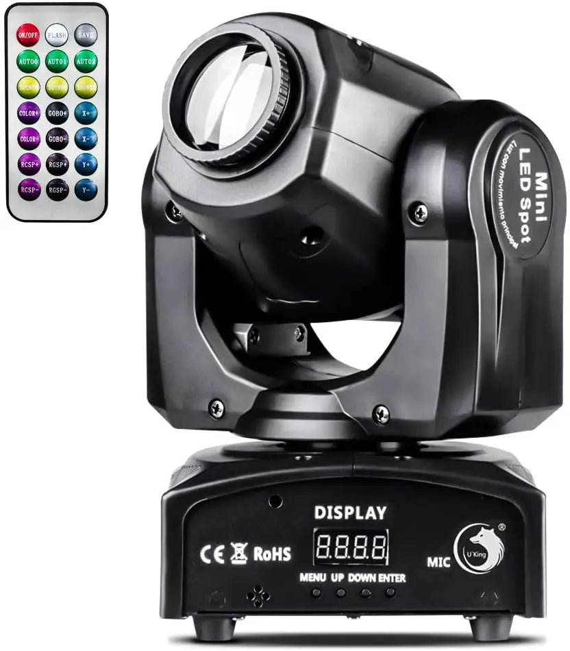 U`King 50w Gobo Black Shell Stage Light Remote Shaking Head LED DMX Dj Disco Light Equipment