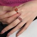 Stretch Beaded Stacking Rings Natural Stone & Crystal Elastic Band Boho Chic Multi-Finger Ring Set Wholesale
