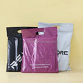 Custom Mailers Shipping Black Postal Mailing Bags Polymailer Shipping Bag with Handle Custom Poly Mailer Bag with Handle