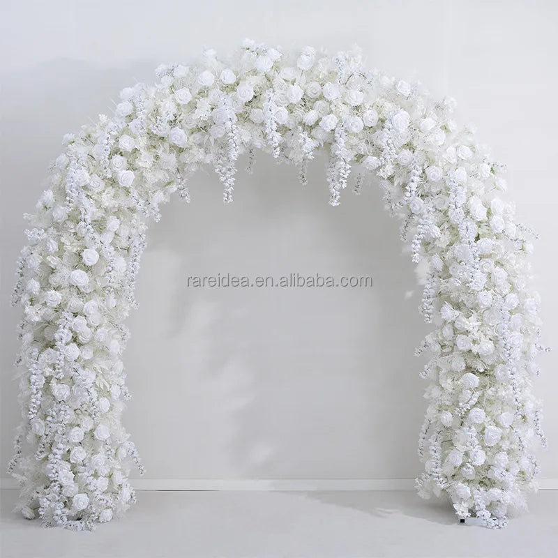 Wedding Decoration Flower Backdrop Artificial White Flower Arch Wedding Rose Flower Arch