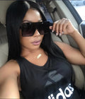 Women's Flat Top Large Square Frame Oversize Sunglasses Celebrity Fashion