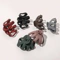 Korean Frosted Octopus Shape Hair Clip Claw Girls Cute Sweet Large Shark Hair Clip Female Solid Color Matte Hair Claw Clips