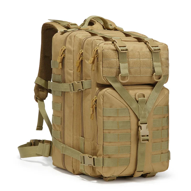 Factory Wholesale New Design 45L Outdoor Large Capacity Hiking Backpack Waterproof Oxford Durable Tactical Bag