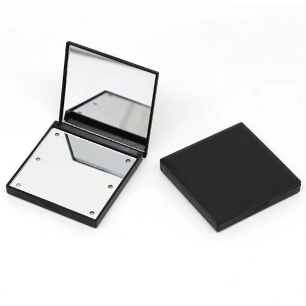 Custom Logo 6 Led Makeup Mirror With Light 1x 2x Small Pocket Portable Travel Pink Black White Foldable Square Mirrors