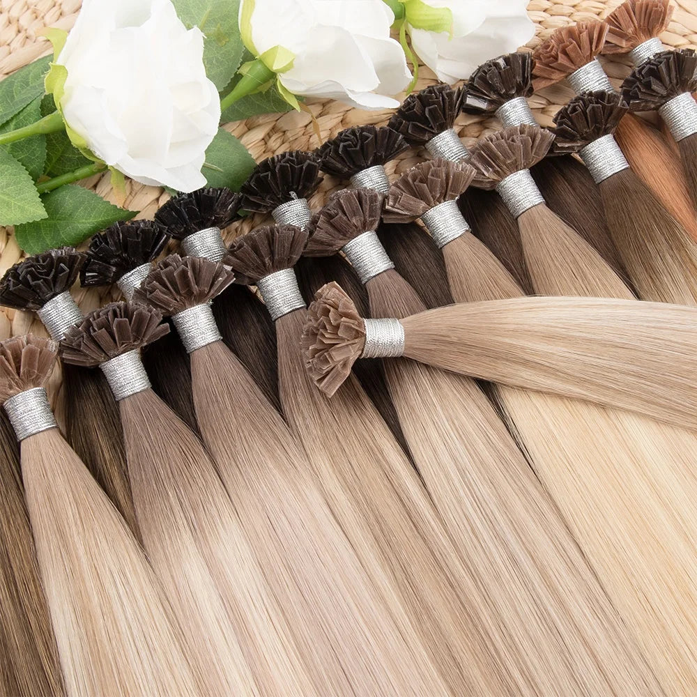 Best Quality Wholesale Double Drawn Cuticle Aligned V Tip Human Hair Extensions