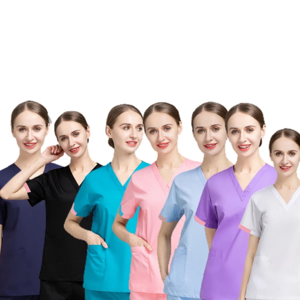 42009 Customizable Cotton Polyester Twill Scrub Fabric with Custom Logo for Nurse Uniforms Hospital Use