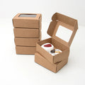 Pvc Perfume Tester Custom Design Dessert Small Brown Paper Gift Kraft Shoe Storage Box for Cakes