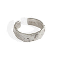 WMJT401 Real 925 Sterling Silver Rings for Women Uneven Irregular 5.8mm Adjustable Finger Ring Korean Silver Gold Ring