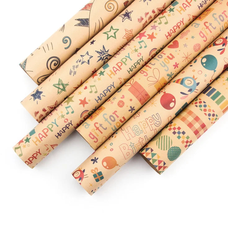 Custom Brand Logo Printing Recyclable Coated Craft Paper Gift Wrapping Tissue Paper for Packing
