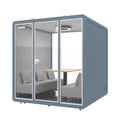 2026 Portable Soundproof Booth Meeting Pods with 4000K Natural Light air Flowing Acoustic Panel Soundproof Glass in Mall