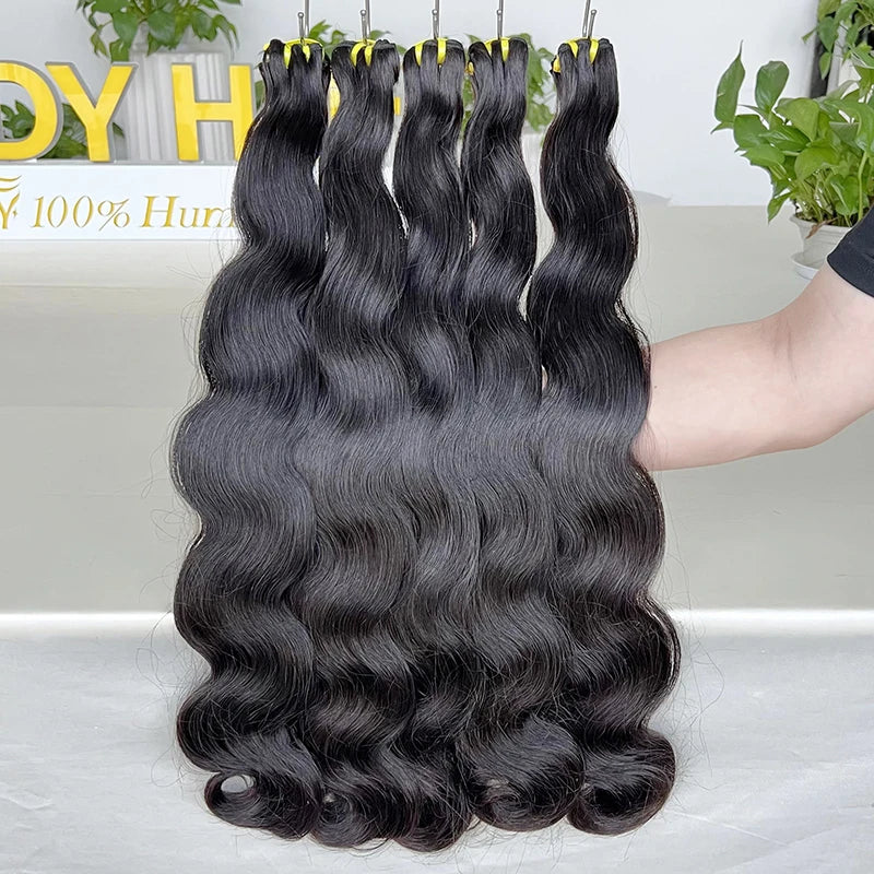 Wholesale Virgin Cuticle Aligned Hair Weft Body Wave Super Double Drawn Vietnamese Raw Human Hair Bundles