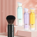 2 in 1 Single Retractable Synthetic Hair Face Makeup Brush for Blush Foundation & Powder Kabuki Fluffy