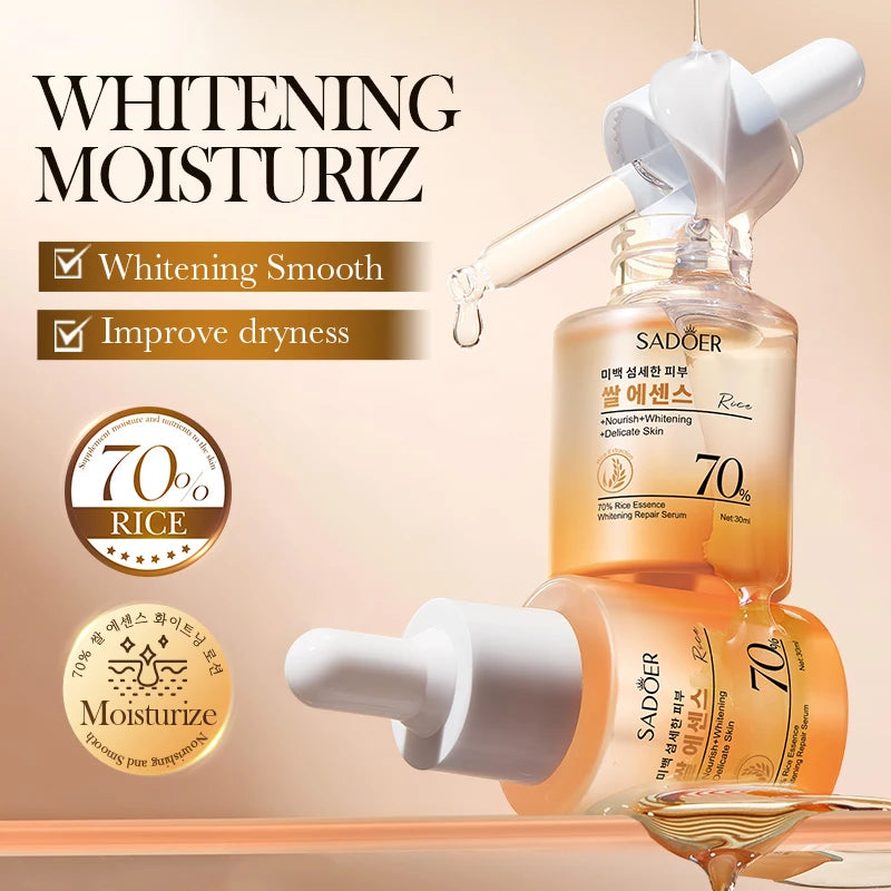 Factory Price for Private Label Skin Care Serum 70% Rice for Hyaluronic Acid for Whitening Anti-Wrinkle Anti-Aging Face