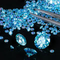 2024 Wholesale 0.8-2.0mm Round Cut Colored Melee Small Size Loose Mossanite Moissanite Stones Ocean Blue Synthetic Diamond MegaBDM