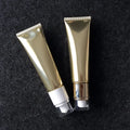 50G Empty Plastic Gold and Silver PE Soft Tube with Pump Cap Plastic Clearing Tube UV Printing Label Airless Squeeze Bottle