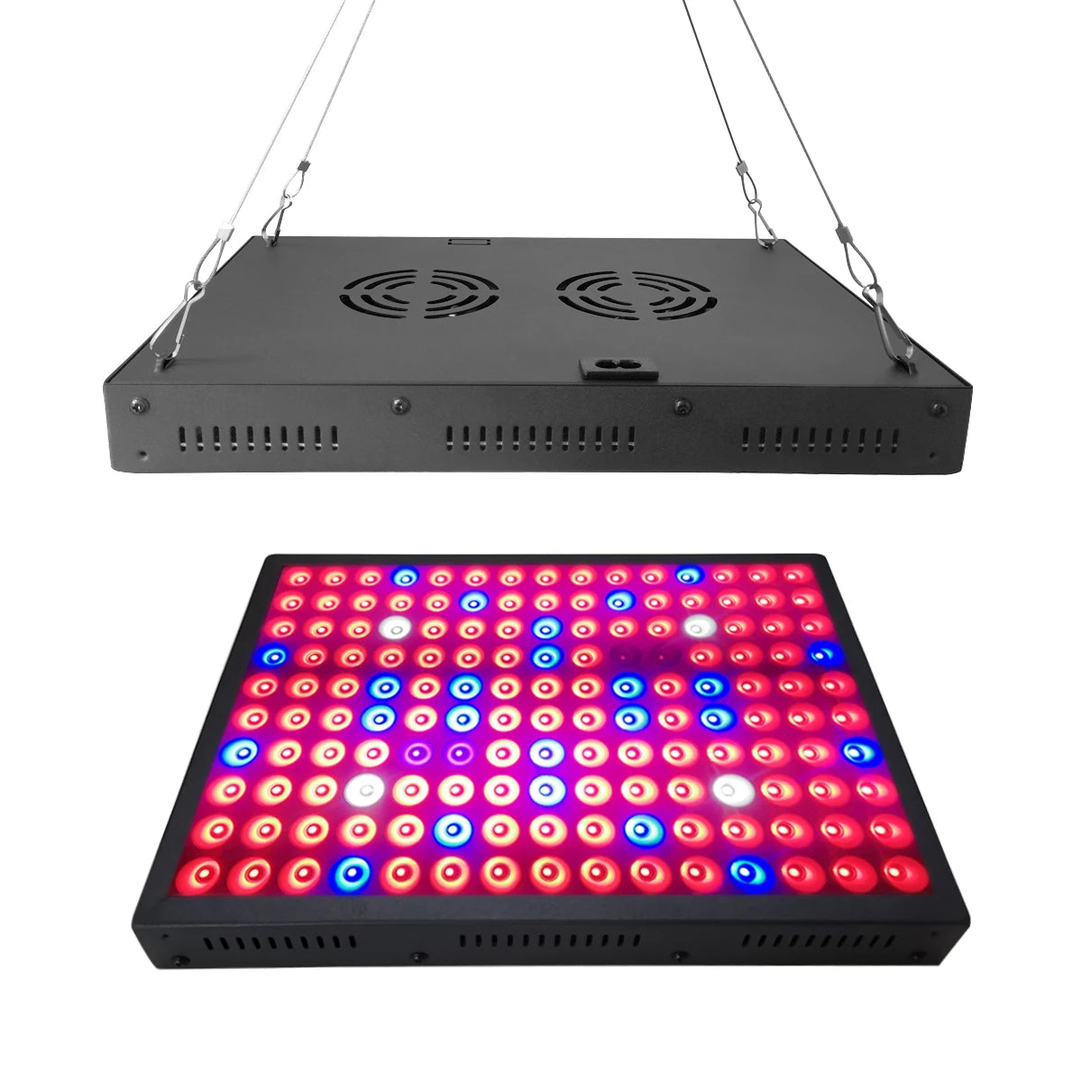 LIWEIDA 2024 Popular Design Double Bell Bearing Fan LED Grow Light New Square Lamp for Horticultural and Greenhouse Planting