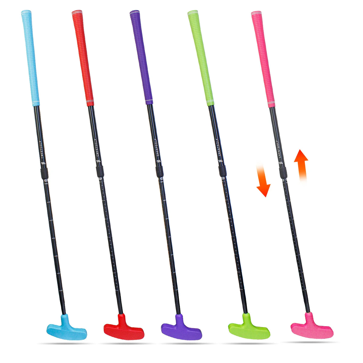 Custom Logo Golf Rubber Stick Adjustable Golf Putter Colors Available Golf Two Ways Mini Putter Left Right Putter for Kids