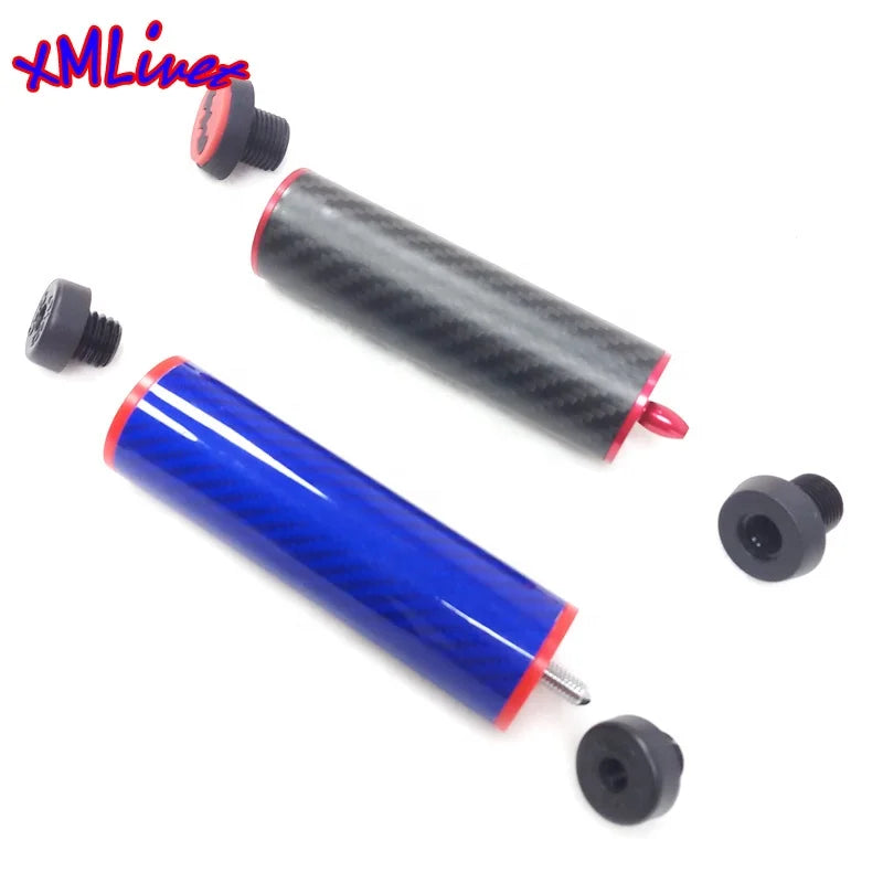 Xmlivet 4inch Pool Cue Extensions Colorful Carbon Billiards Cue Stick Extenders Bumpers Uni-loc/mezz Cues Billiard Accessories