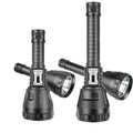 Helius New High-power Flashlight With Display Oversized Light Cup Fixed Focus Torch Usb Rechargeable Strong Light Torch