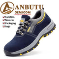 New Fashion Men's Suede Safety Shoes Outdoor Drop Shipping Men's Work Safety Shoes Steel Toe Men's Trendy Safety Shoes