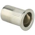 Blue and White Zinc Finish Flat Head Vertical Stripe Blind Hole Rivet Nut