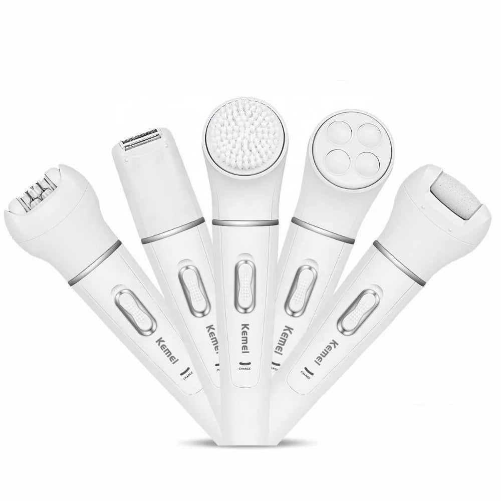 KM 2199 5in1 Epilator Women Electric Female Epilator Facial Hair Removal Remover Women Shaver Lady Shaving Machine