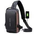 2026 Crossbody Chest Bag with USB and Coded Lock Anti-theft Shoulder Bag Fashion Cool Sling Bag Waterproof Custom Logo for Men