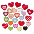 Hot Sale Oem Odm Support Lovely Valentine Day Theme Colorful Gold Bling Glitter Heart Patches Iron on for Clothes Bag Hat
