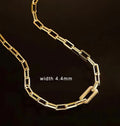 Luxury Classic Engagement Wedding 18K Gold Necklace Box Chain Adjustable Size Fashionable Jewelry Custom Personalized