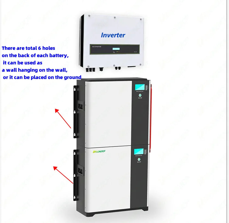 5kw Stackable Lithium-ion Battery Lifepo4 Solar Energy Storage System 48v 51.2v 100ah Back up Battery Pack for Home