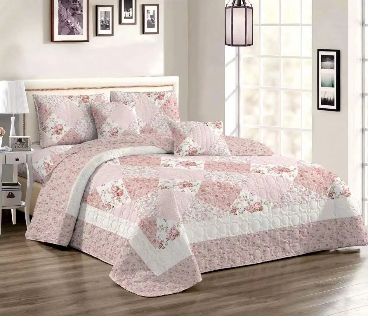 Microfiber Quilts Bedding & Bedspreads Floral Comforter for Home Use