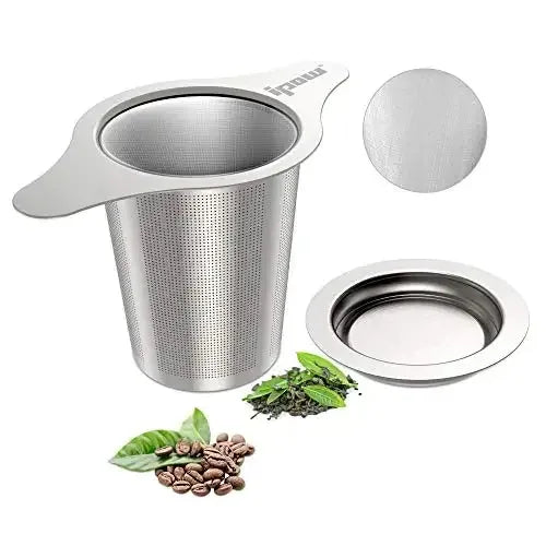 Estick Traditional Round Cup Aluminum Bamboo Tea Filter Peach Bamboo Tumbler with Strainer Infuser for Tea Accessories