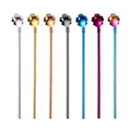 Wholesales Top Seller Colored Reusable Drinking Straws Stainless Straw Long Stirring Spoon