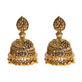 Retro Ethnic Indian Gold Plated Alloy Jhumka Earring Small Bells Beads Tassel Dangle Earrings for Women Bohemia Party Gift