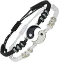 Best Friend Yin Yang Adjustable Cord Bracelets Fashion Chain Link Bracelets for BFF Valentines Gift for Close Friendship