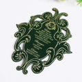 Customized Royal Creative Designing Wedding Menu Card Dark Green Wedding Party Handmade Menu Card