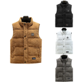 Hot Sales Winter Warm Sleeveless Bubble Jackets Custom Corduroy Puffer Vest for Men