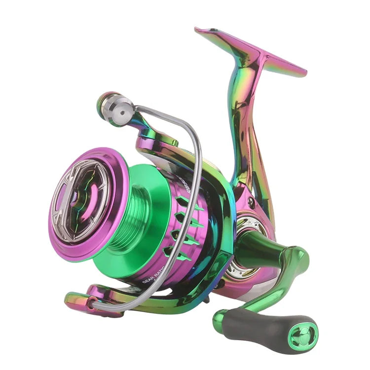 All-metal Seamless Fishing Reel Luya Sea Rod Reel Remote Control Color Rotating Reel for False Bait Fishing