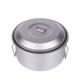 Multifunctional 2.8L/94.7oz Camping Cookware Outdoor Steaming Rack and Lid Stockpot with Steamer for Outdoor Cooking