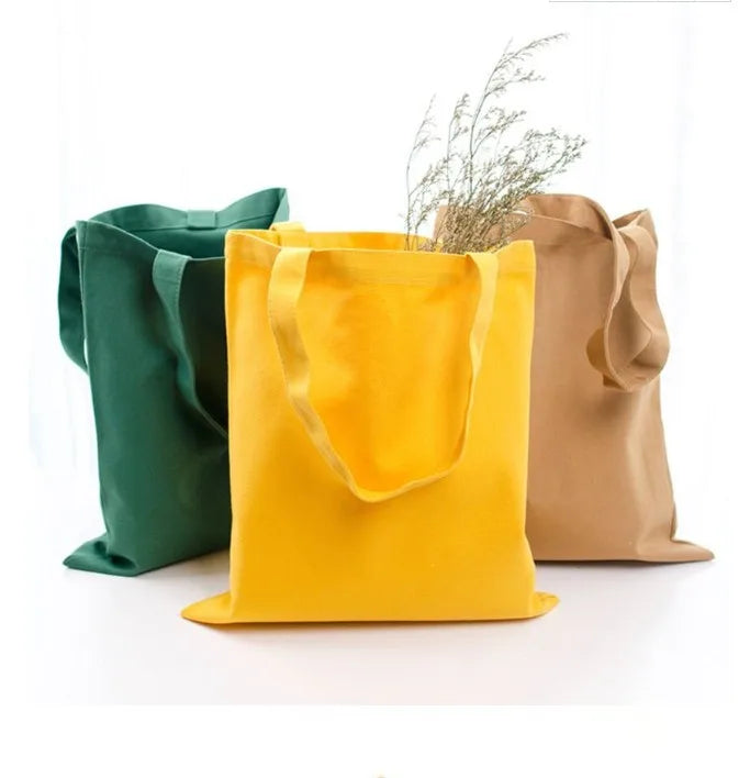 Fashion Large Capacity Sublimation Beach Blank Canvas Bags Reusable Polyester Cotton Canvas Bags With Printed Logo