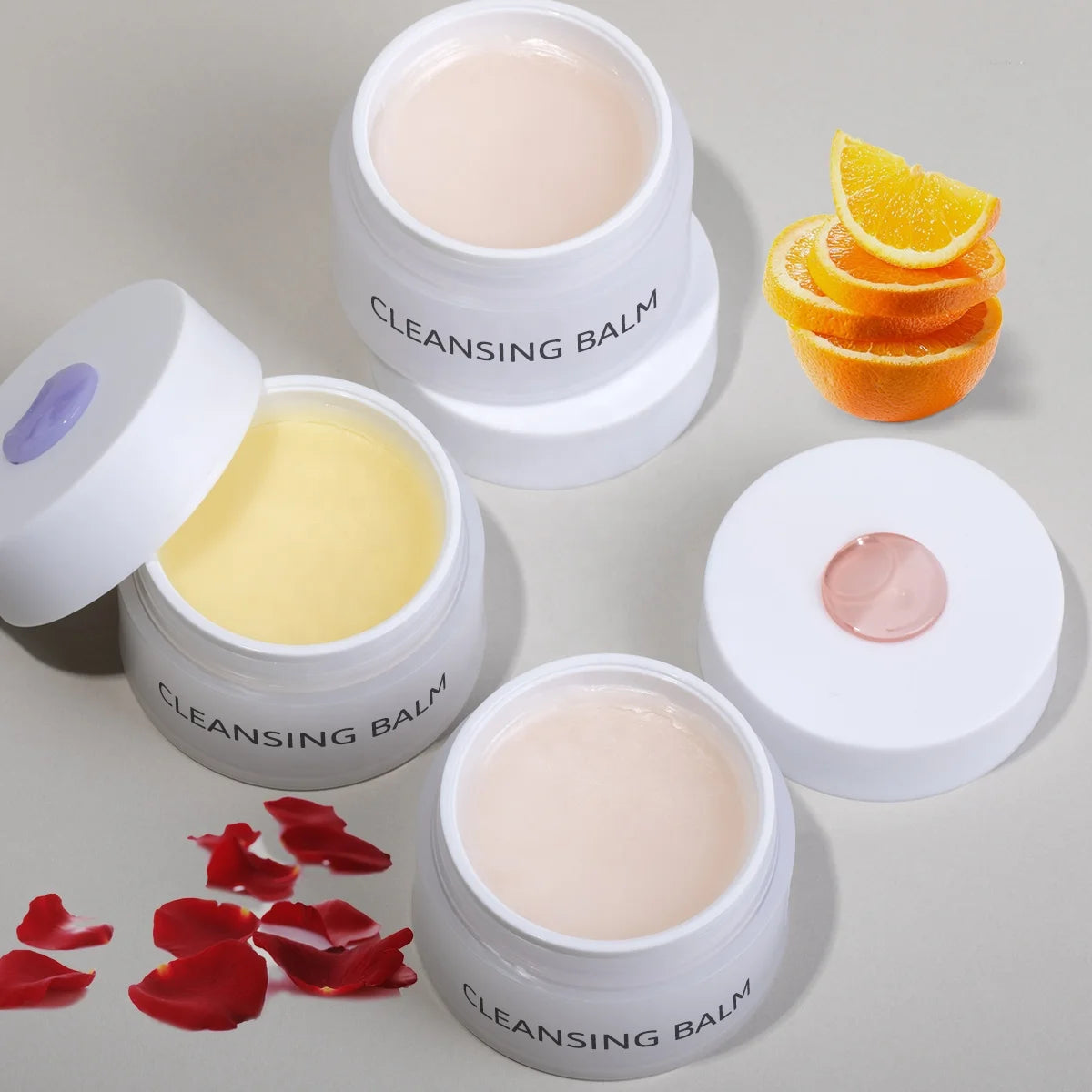 Custom Logo Moisturizing Cleansing Balm Makeup Remover Built-In Spoon Natural Face Makeup Cleansing Balm